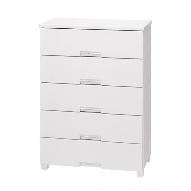 【在庫有・即納】天馬 チェスト Fits フィッツチェスト ホワイト  5段 幅75cm 約75×41×105cm 7505