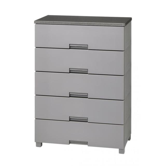 【在庫有・即納】天馬 チェスト Fits フィッツチェスト グレー  5段 幅75cm 約75×41×105cm 7505
