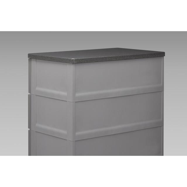 天馬 チェスト Fits フィッツチェストフルフラット グレー 5段 幅55cm 約55×41×105cm 5505