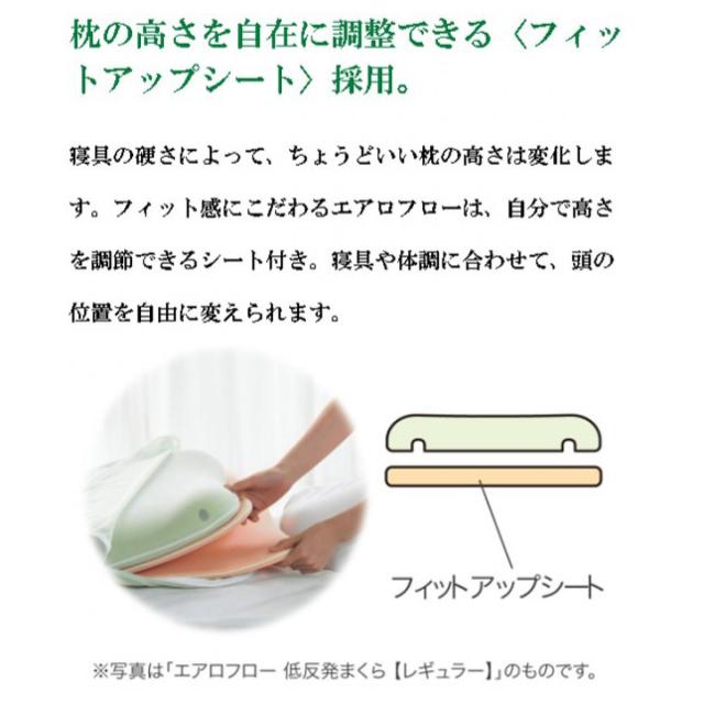 【I】【北海道・沖縄・離島不可】INOAC エアロフロー 低反発まくら フラットタイプ 日本製 イノアック 高さ調整 ムレ軽減 吸水速乾カバー付き【代引不可】_2