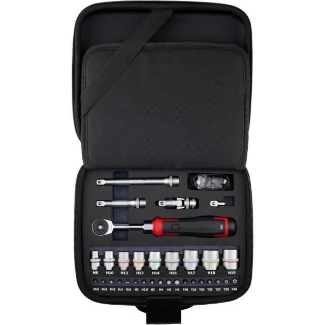 【メーカー欠品中・入荷待ち】ベッセル VESSEL 電動スリムラチェットセット 400ER3-1M ケース付き 先端工具31個付属 充電式 電動×手動 締緩作業
