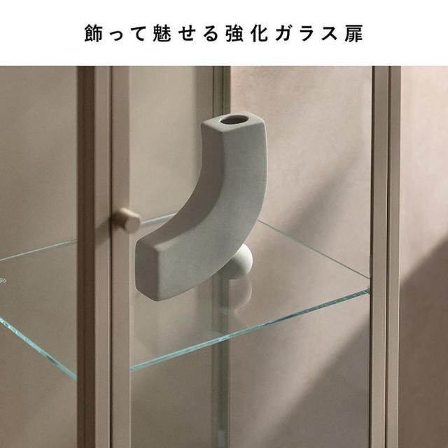 【I】宮武製作所 ディスプレイラック Muun（ムーン） コーラルピンク DSP-1160 チェスト ガラス お客様組み立て_3