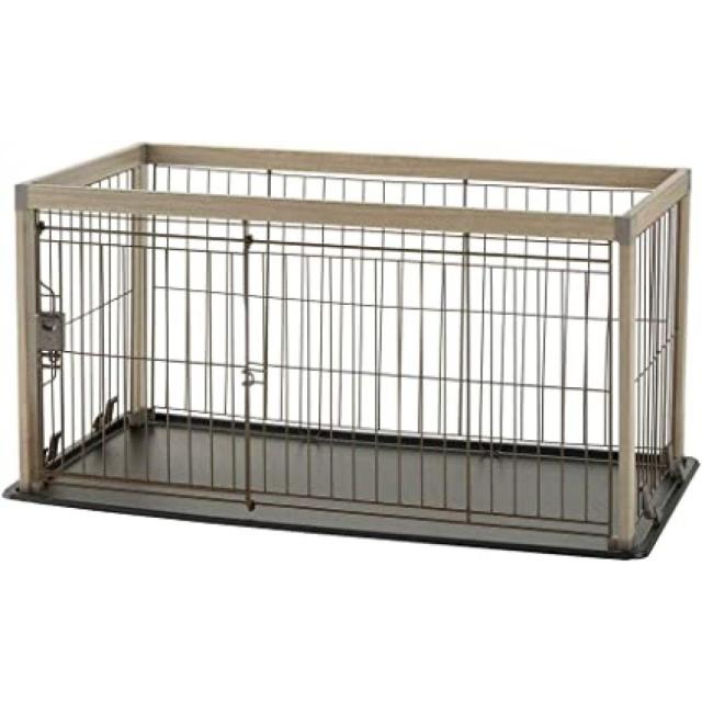 リッチェル Richell アルミフレームペットサークル 110−60 ベージュ スライドドア ワンタッチロック解除 アルミ製の通販は