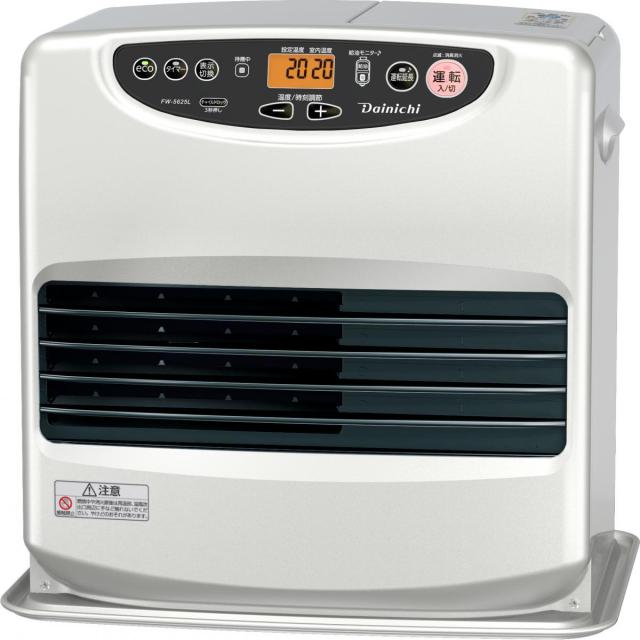 ダイニチ Dainichi 石油ファンヒーター FW-5625L-S ライトシルバー【木造15畳/コンクリート20畳】大容量タンク 石油 暖房