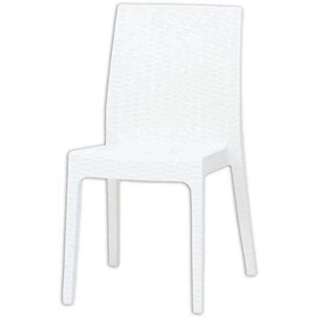 【I】 不二貿易 ガーデン ステラチェア プラスチック ホワイト 1脚 椅子 ガーデンチェア いす 庭の通販は