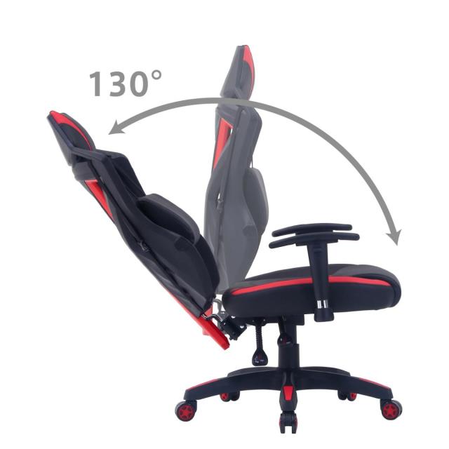 【I】不二貿易 メッシュゲーミングチェア レイズ レッド YF922CW　オフィスチェア デスクチェア 肘掛け付 ハイバッグ【北海道・沖縄・離島不可】【代引き不可】_1