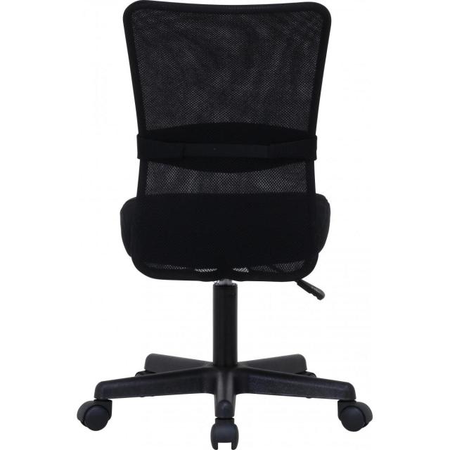 【I】不二貿易 メッシュバックチェアー ハンター ブラック H-298F BK キャスター付 オフィスチェア 肘なし【北海道・沖縄・離島不可】【代引き不可】