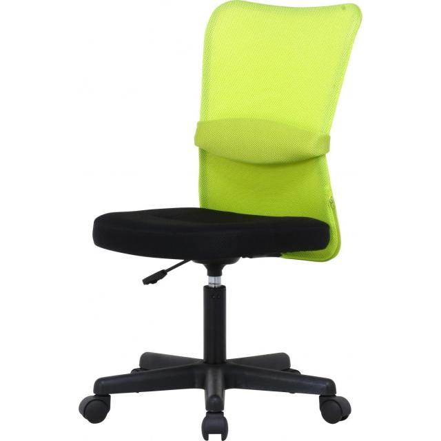 【I】不二貿易 メッシュバックチェアー ハンター グリーン H-298F GR キャスター付 オフィスチェア 肘なし【北海道・沖縄・離島不可】【代引き不可】