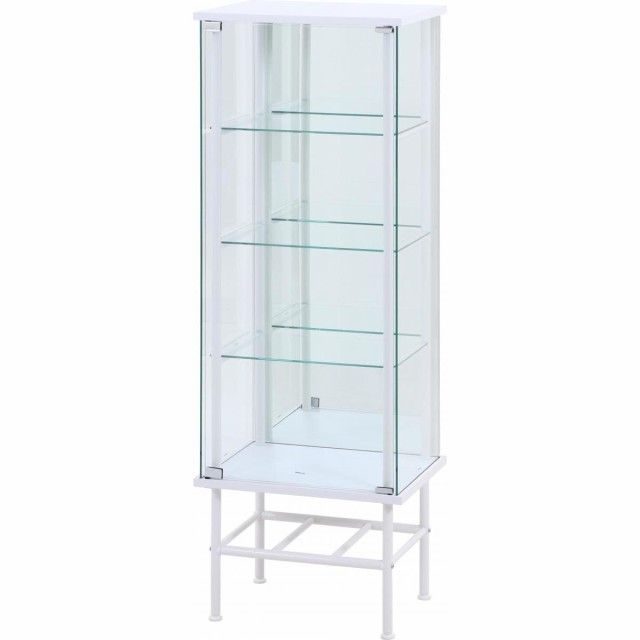 【I】不二貿易 レグラス コレクションケース スタンド 4段 ミラータイプ WH　お客様組立 収納 95851 TMG-G179 WH【北海道・沖縄・離島不可】