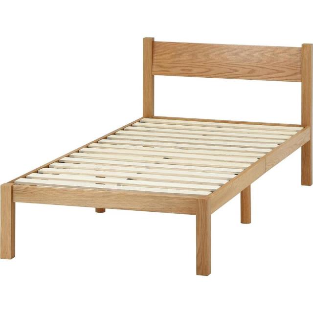 【i】不二貿易 天然オーク材 突板ベッド ナチュラル シングル 99466 すのこ スノコ ベッド フレーム 【代引不可/北海道・沖縄・離島不可】の通販は