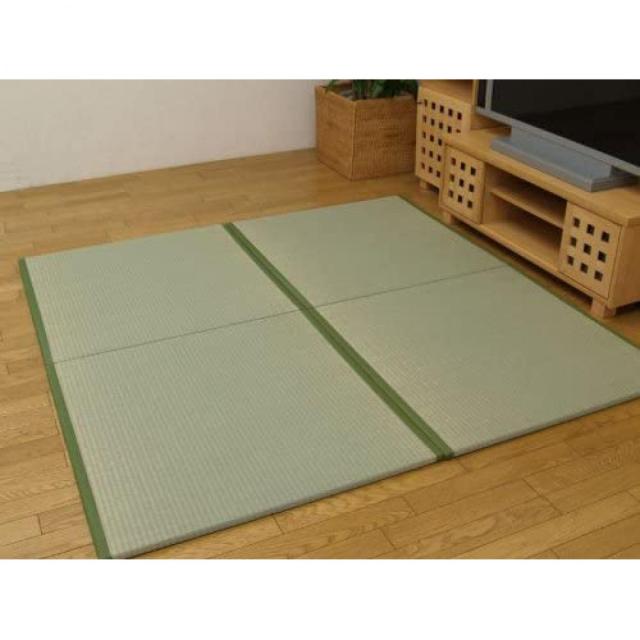 【I】【代引不可】イケヒコ い草 置き畳 ユニット畳  和のくつろぎ ユニット畳 『楽座』 88×88×2.2cm  1枚【北海道・沖縄・離島不可】