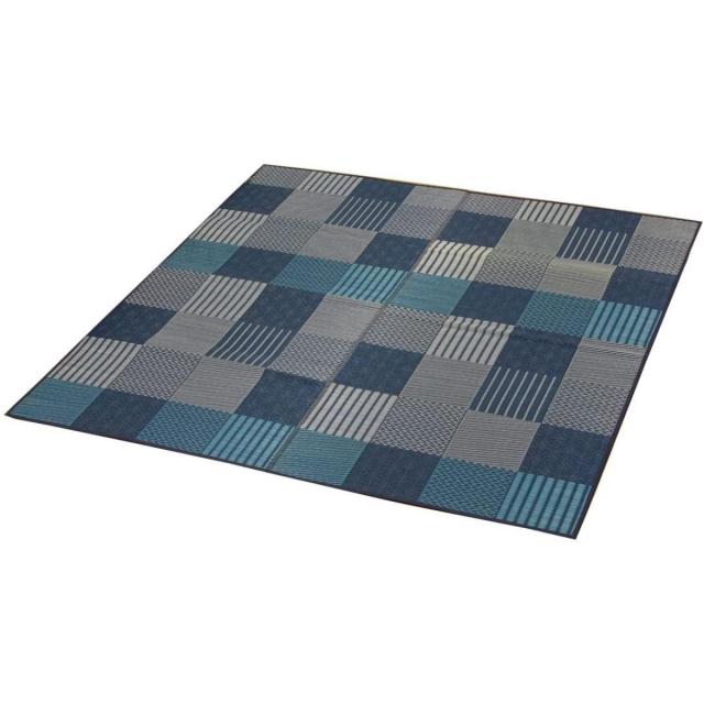 【I】【代引不可】イケヒコ い草 花ござ DX京刺子 日本の首都間2畳(約174×174糎) 青味 日本製  裏貼り産業 畳 取りまかなう 真っただ中  い草 引っ敷き い草【北海道・沖縄・離島不可】