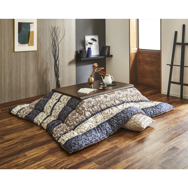 【I】【代引不可】イケヒコ・コーポレーション こたつ掛け布団ヴィオラ205×205cm  ブルー　5975959  正方形【北海道・沖縄・離島不可】の通販は 7,363円