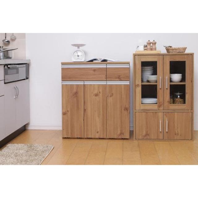 アイリスオーヤマ ゴミ箱 45L(15L×3分別 )木目調 引き出し付き