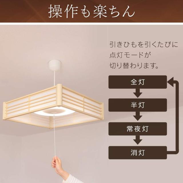 アイリスオーヤマ LED ペンダントライト 8畳 調光 和風 メタルサーキットシリーズ PLM8D-J_4