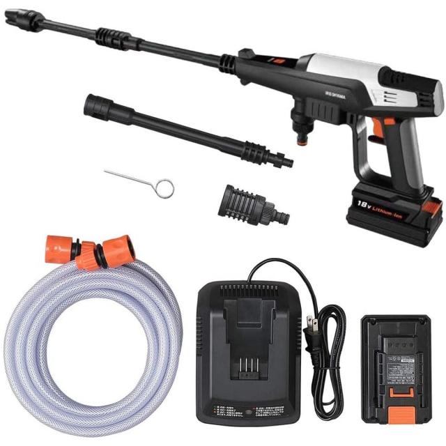 充電式ハンディウォッシャー  洗車 洗浄 ポータブル 高圧洗浄機 ホワイト アイリスオーヤマ