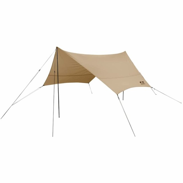アイリスオーヤマ キャンプ用品 アウトドア タープ ヘキサタープ 初心者でも安心 高耐水 張り網 反射材入り コードスライダー ベージュ/カーキの通販は