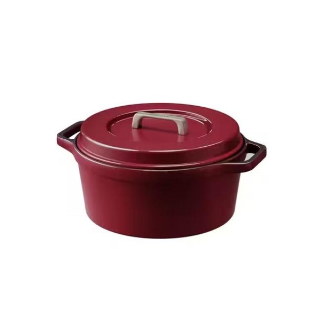 アイリスオーヤマ 無加水鍋 COTOCO 24cm MKSN-S24 ビーツレッド　少量の水分で調理が可能！
