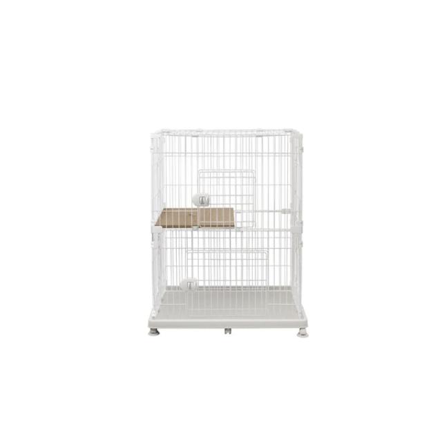 【I】【代引不可】アイリスオーヤマ  ペットケージ PEC-902V ライトナチュラル【北海道・沖縄・離島不可】猫用 2段