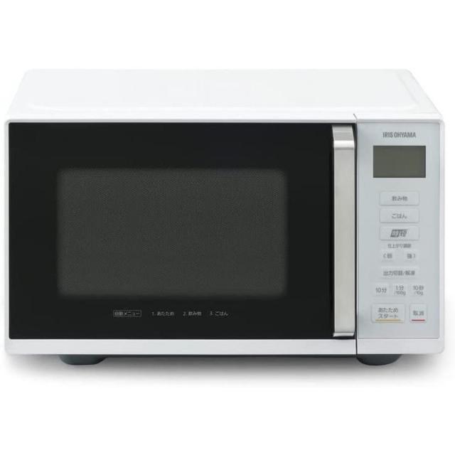 アイリスオーヤマ ミラーガラス 電子レンジ 22L IMB-F2202-W ホワイト フラットテーブル ヘルツフリー 900W 時短ブースト シンプル操作
