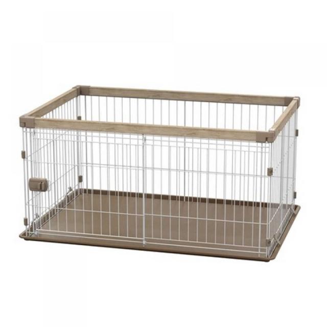 アイリスオーヤマ ウッディシステムサークル SWS-1200 ナチュラル　小型犬・中型犬用 ペットケージ ゲージ犬 木目 スライド扉 簡単組立の通販はサークル・ケージ・ゲート・犬小屋