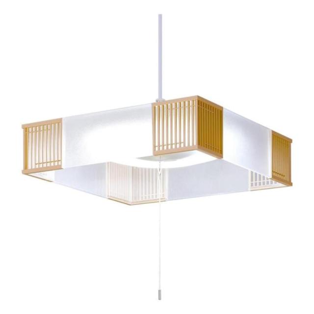 アイリスオーヤマ 和風 LED ペンダントライト 調光 〜6畳?PL6D-JE2 下方向発光タイプ プルスイッチ 調光2段階（全灯・半灯）+常夜灯 和室