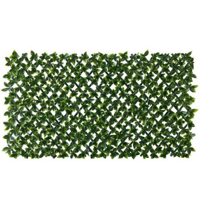 アイリスオーヤマ DECO GREEN 伸縮フェンス GF-180DG ダークグリーン 120×45cm〜30×255cm フェイクグリーン 目隠し 庭 ベランダ