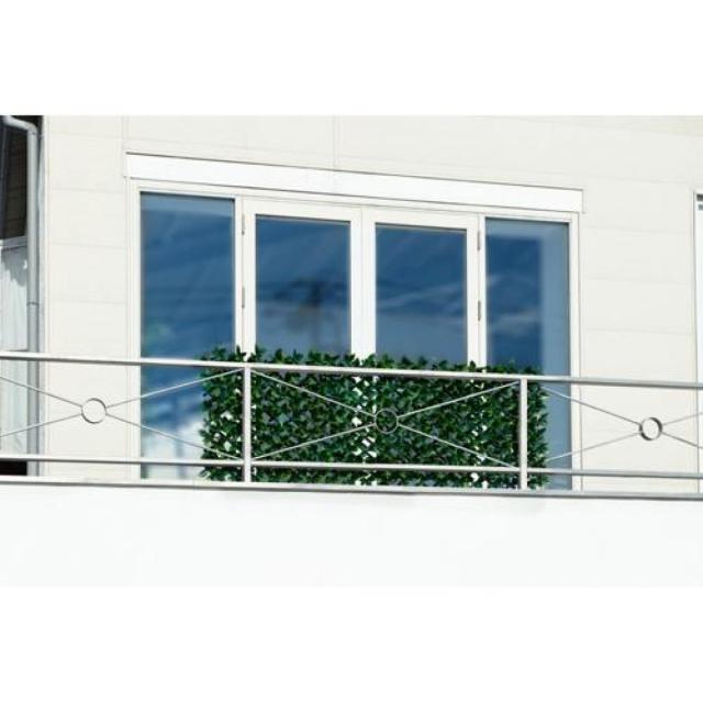 アイリスオーヤマ DECO GREEN 伸縮フェンス GF-180DG ダークグリーン 120×45cm〜30×255cm フェイクグリーン 目隠し 庭 ベランダ_4