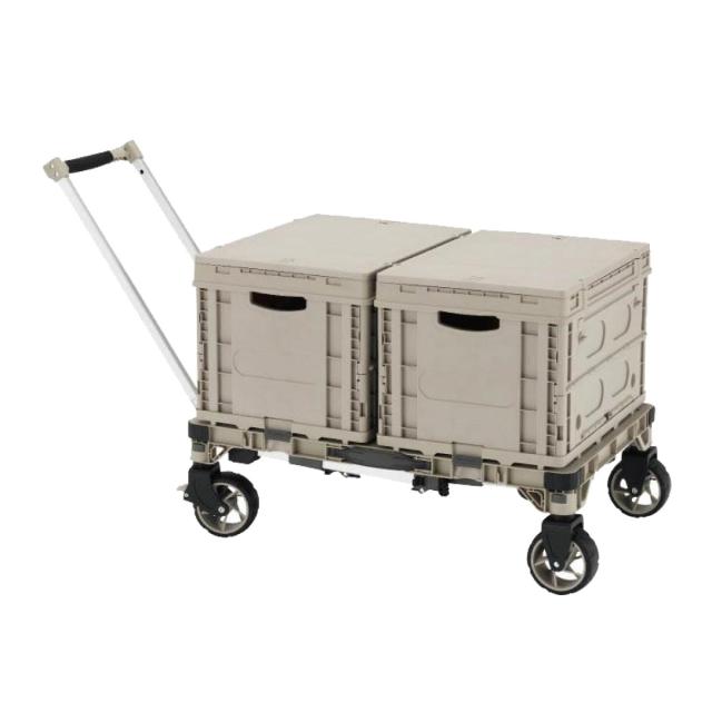 TRUSCO(トラスコ)　樹脂台車　グランカート　サイレント　蓋付ハンドトラックボックス付　７１８Ｘ４ TP-X702-THB