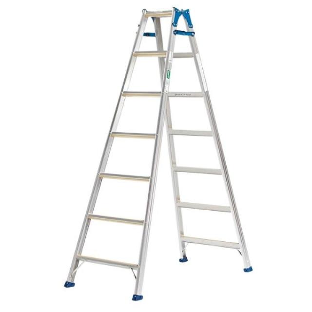 【I】ALINCO アルインコ はしご兼用脚立 MXJ-210F 天板高さ1.99m 耐荷重100kg アルミ 【代引不可/北海道・沖縄・離島不可】