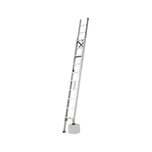 【I】ALINCO(アルインコ)  MDE57D  脚伸縮二連はしご 最大使用質量100kg 全長:3.98〜5.68m 【代引不可/北海道・沖縄・離島不可】