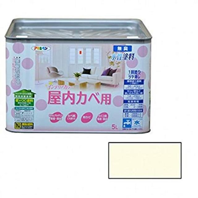 アサヒペン NEW水性インテリアカラー屋内カベ 5L アイボリーの通販は 7,270円