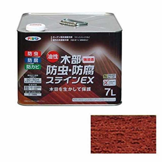 アサヒペン 油性木部防虫・防腐ステインEX 7L マホガニーの通販は 8,328円