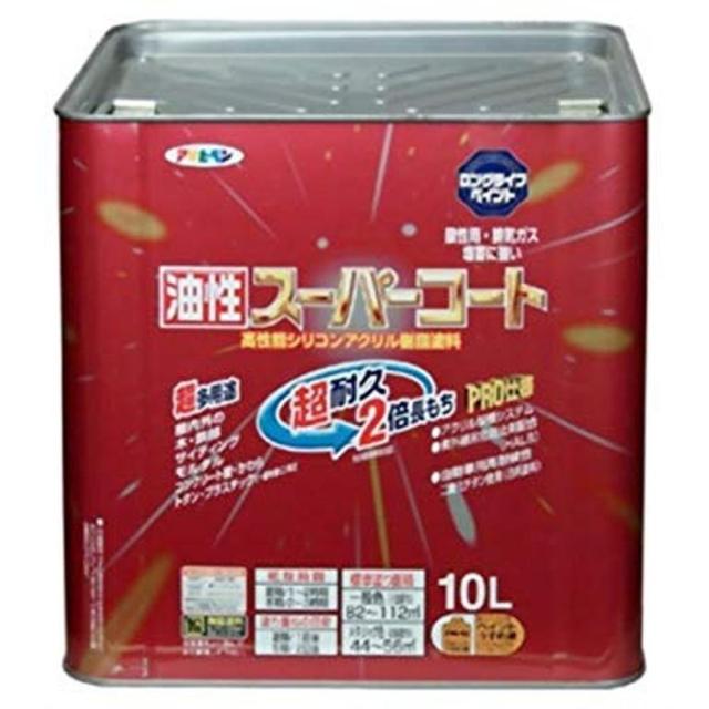 アサヒペン 油性スーパーコート 10L 銀黒 銀黒