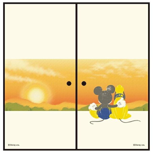 アサヒペン ふすま紙 ディズニー ミッキー プルート 夕日 NTLD-011F 92cm×182cm 2枚組 襖紙 襖張り替え 襖リメイクの通販は