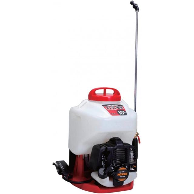 工進 KOSHIN 背負い式 エンジン 動噴 タンク 10L ES-10C 2サイクル 混合 リコイル スタート 消毒 防除 除草 縦型2頭口噴口 泡状除草噴口の通販は