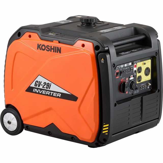 工進(KOSHIN) インバーター 正弦波 発電機 (定格出力2.9kVA) GV-29i 超低騒音型 防災用 災害用 静音 防音型 備蓄 災蓄 非常用 電源 台風