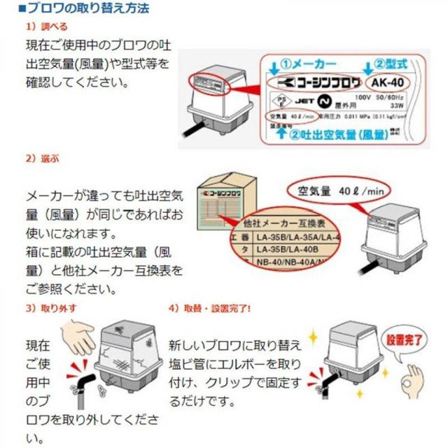 【在庫有・即納】工進 浄化槽用エアーポンプ 浄化槽ブロア 浄化槽ブロワ コーシンブロワポンプ 風量60L AK-60D  4971770710160 金魚 メダカ_1