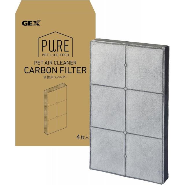 GEX ジェックス PURE PET AIR CLEANER 活性炭フィルター 4枚入 ペット 