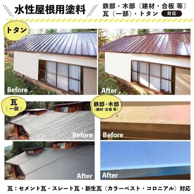 カンペハピオ 水性シリコン遮熱屋根用 シティーグレー 14kg 屋根用ペンキ 水性タイプ つやあり 屋外用ペンキ ペンキ 遮熱塗料 速乾性 塗料_2