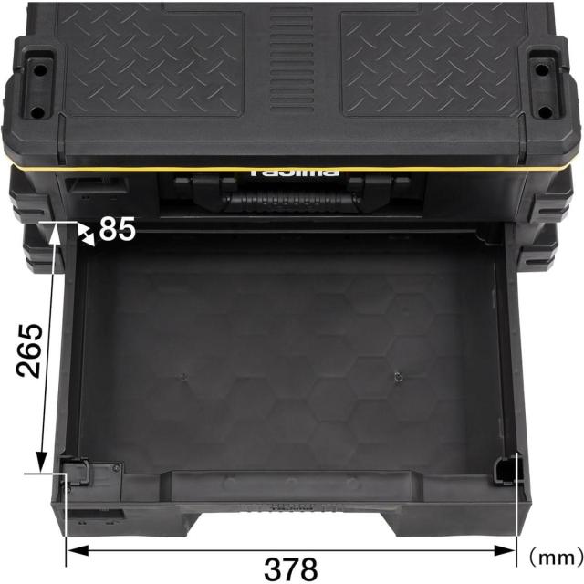 タジマ セフシステム セフ引出しボックス２段セット TB-HBOX2  最大積載量20kg(上/下段の最大積載量10kg)  セフ台車との連結も可能_2