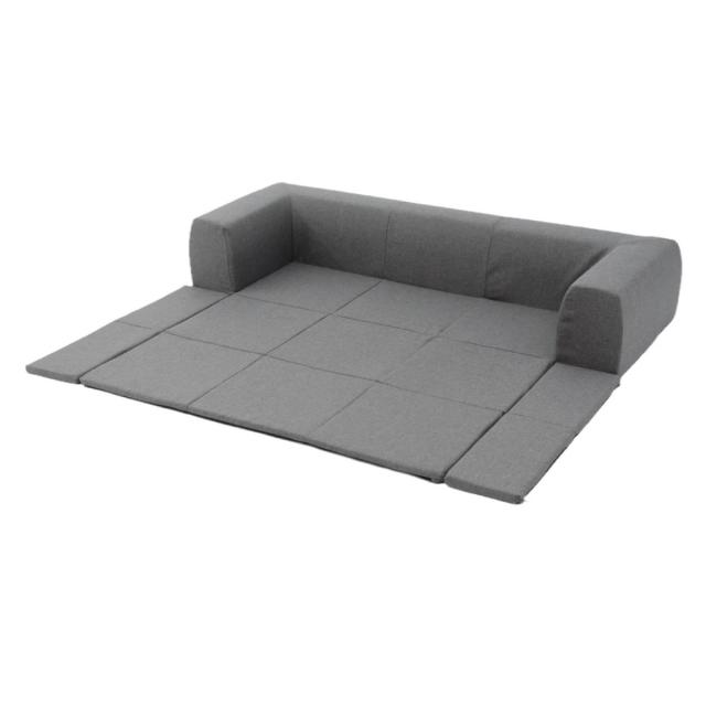 【I】セルタン CELLUTANE フロアマット付き ソファ M デニム調 アッシュグレー JOUIR ジュイール カバー洗濯可 A682a-606GRY プレイマット 【受注生産品】