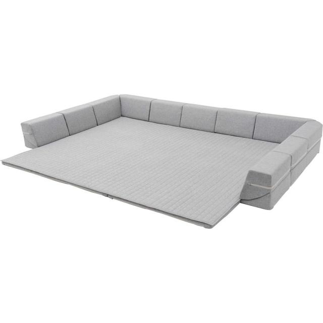 【I】セルタン(CELLUTANE) ラグマット ダブルコーナーソファ付き ZONIA Lサイズ  アッシュグレー　プレイマット  【受注生産品】の通販は