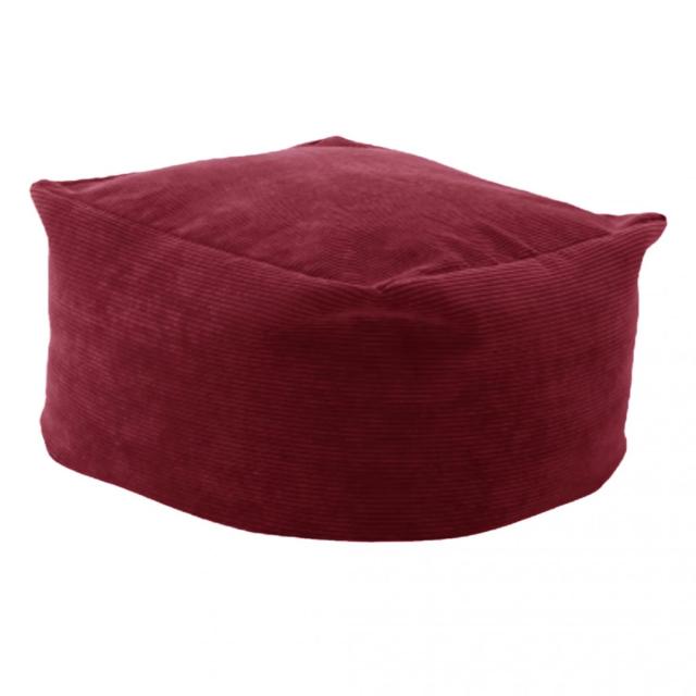 【I】セルタン(CELLUTANE) ビーズクッション QUBE Mサイズ ヴィンテージスタイル コーデュロイレッド  【受注生産品】