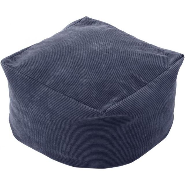 【I】セルタン(CELLUTANE) ビーズクッション QUBE Mサイズ ヴィンテージスタイル コーデュロイネイビー  【受注生産品】