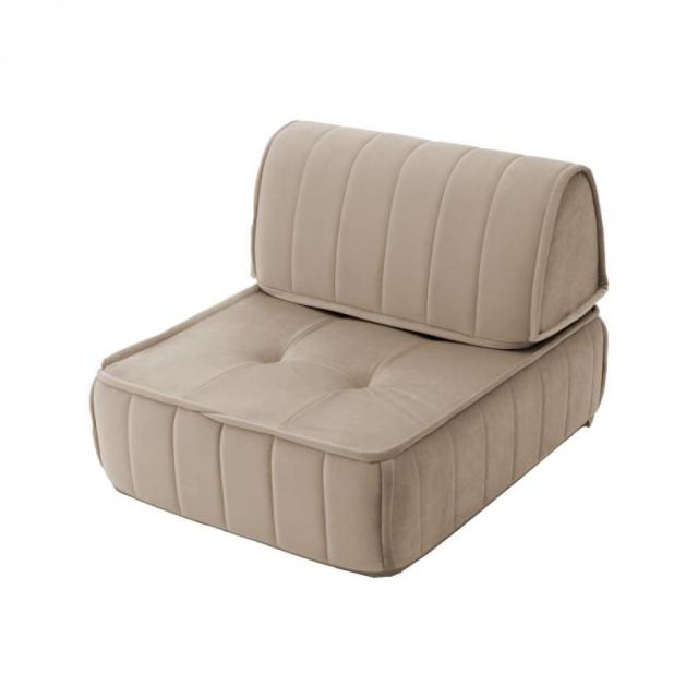 【I】セルタン マルチクッションソファ セット ベロア生地 日本製 グレージュ A1148a-c-719BE+A1149a-b-719BE 【受注生産品】