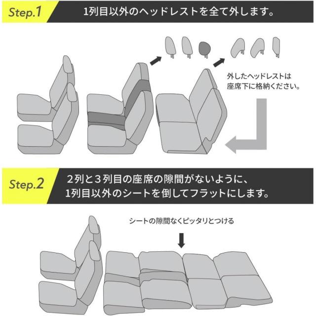 【I】【代引不可】セルタン 車中泊 マットレス SUZUKI セレナ 日産 C28 8人乗り 専用 フラット マット アウトドア 避難_4