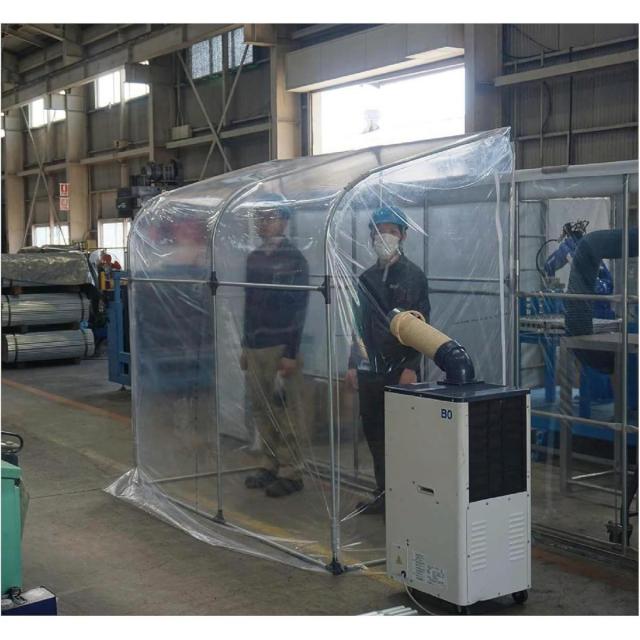 南榮工業 スポットクーラースペース SCS214T 簡易冷却室 冷却室 熱中症対策 温室休憩所 作物用温室 休憩スペース 温室 国産 日本製_1