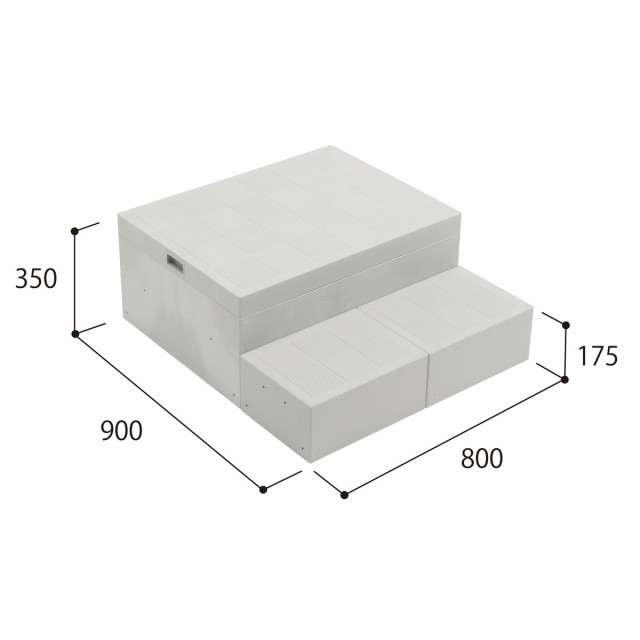 【I】JOTO ハウスステップ CUB-8060W-3 小ステップ付き HOUSESTEP【代引不可】【時間指定不可】の通販は