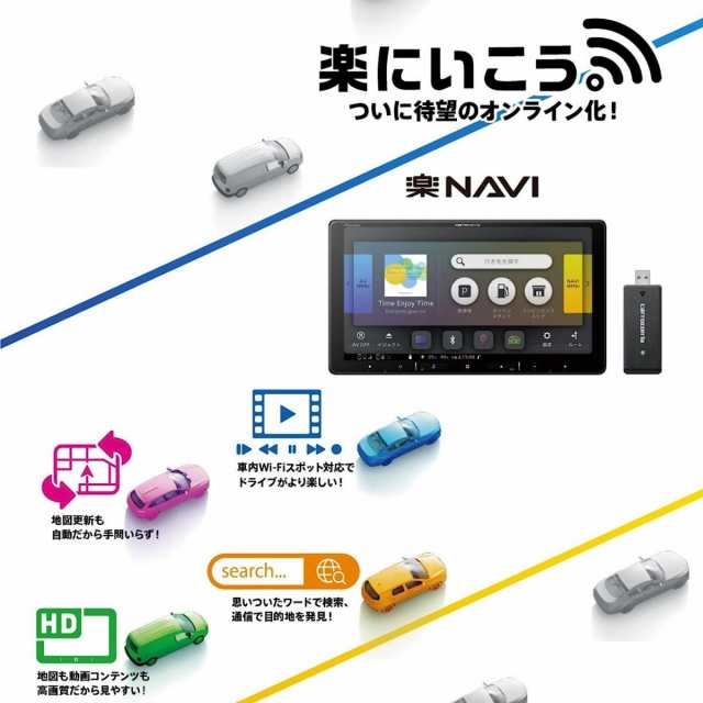 パイオニア Pioneer カーナビ AVIC-RW520 7インチ 200mmワイド 楽ナビ 無料地図更新 フルセグ Bluetooth USB  HDMI HD画質 カロッツェリア 割引ショップ